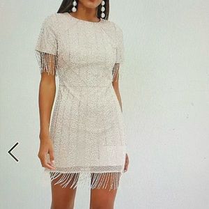 ASOS Beaded mini dress with tassels
